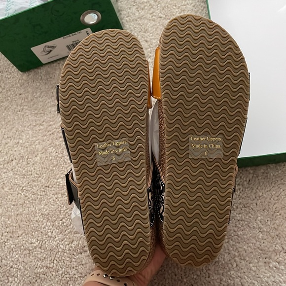 Elite By Corkys Leather Baltic Slide Sandal Black size 6 - Picture 5 of 6